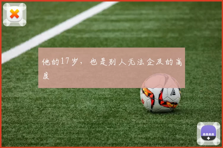 他的17岁，也是别人无法企及的高度